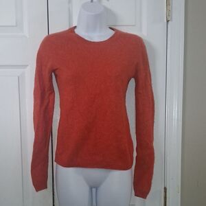 Ellen Tracy 100% cashmere burnt orange sweater Sz S NWOT